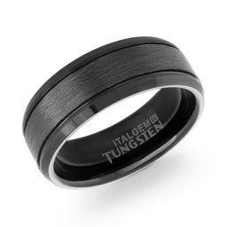8MM BRUSHED TUNGSTEN BAND