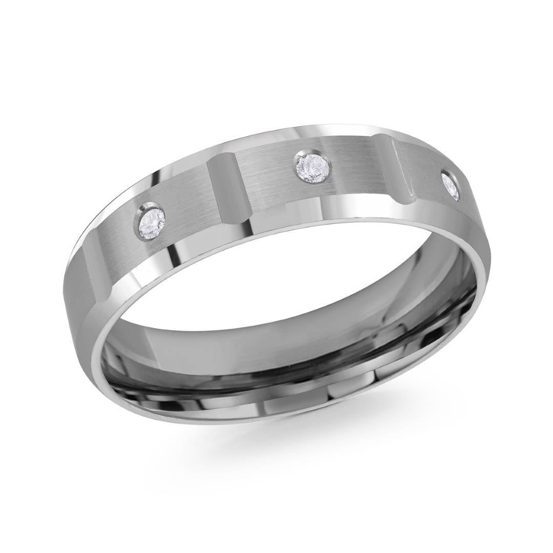 6MM CZ TITANIUM BAND