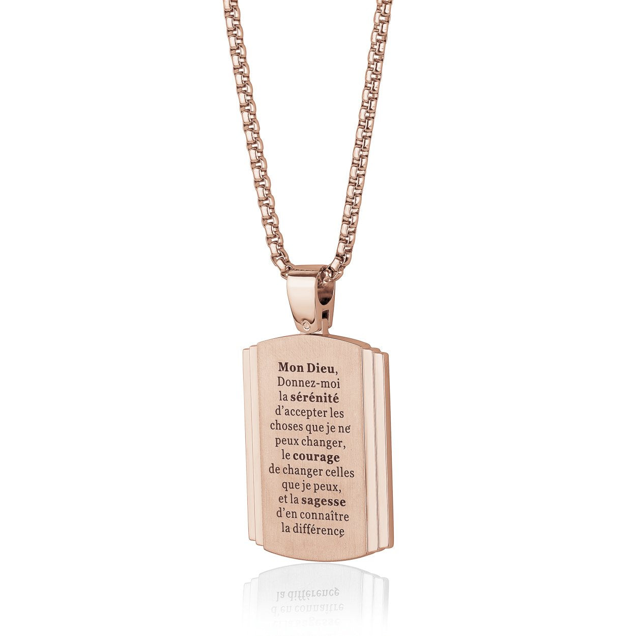 FRENCH SERENITY PRAYER DOG TAG