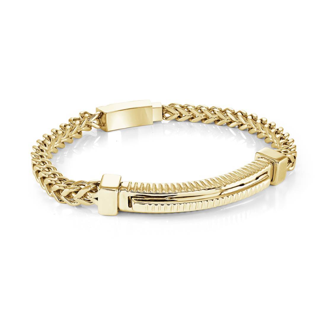 5MM-SQUARE-FRANCO ID-PLATE BRACELET
