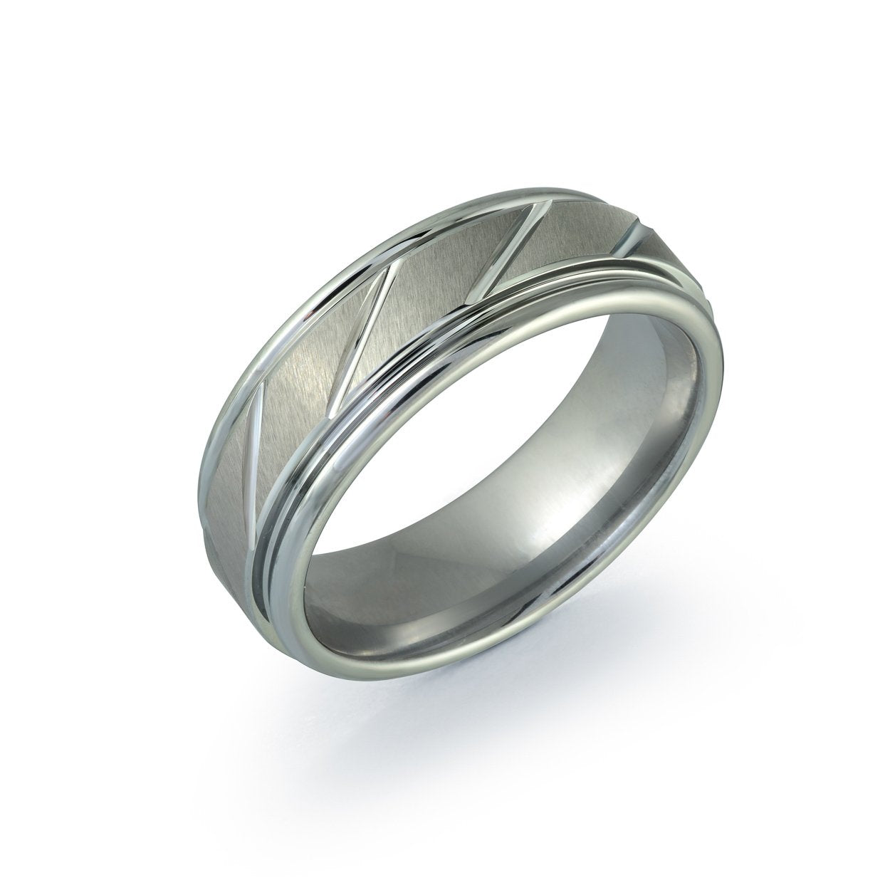 7MM DIAMOND CUT TUNGSTEN BAND