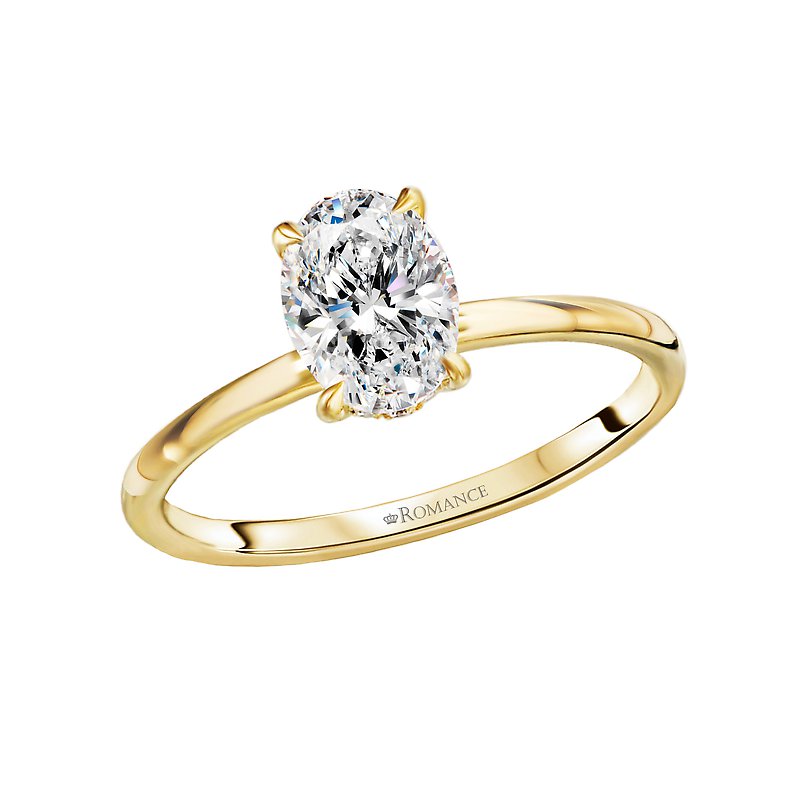 Romance Diamond Hidden Halo Engagement Ring