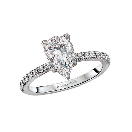 Romance Peg Head Semi-Mount Diamond Ring