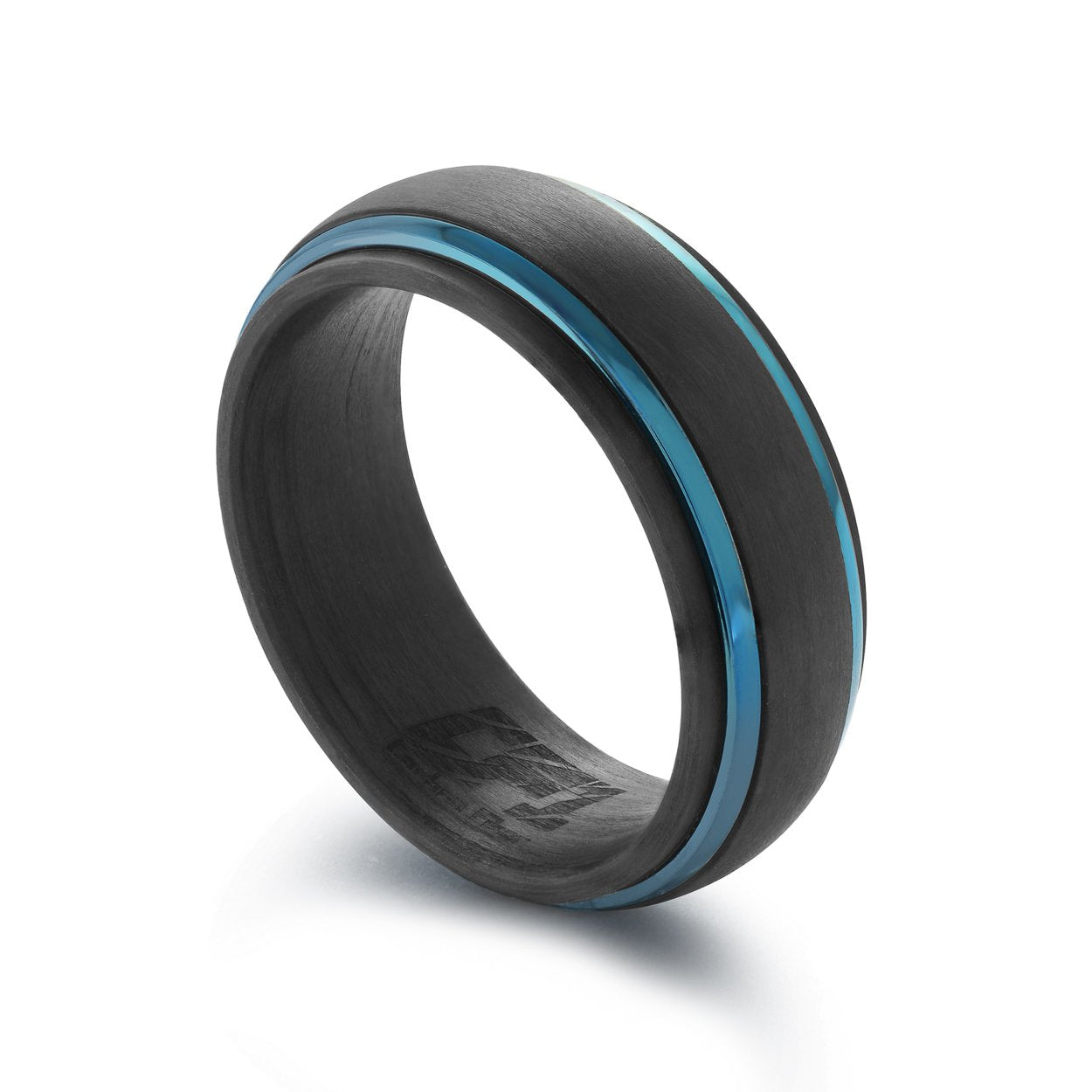 8MM STRIPED CARBON FIBRE BAND