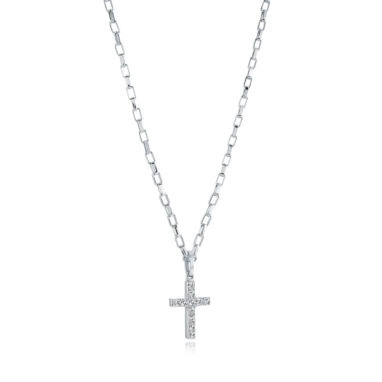 2MM-CZ CROSS PENDANT