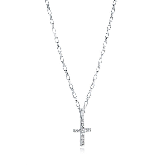 2MM-CZ CROSS PENDANT