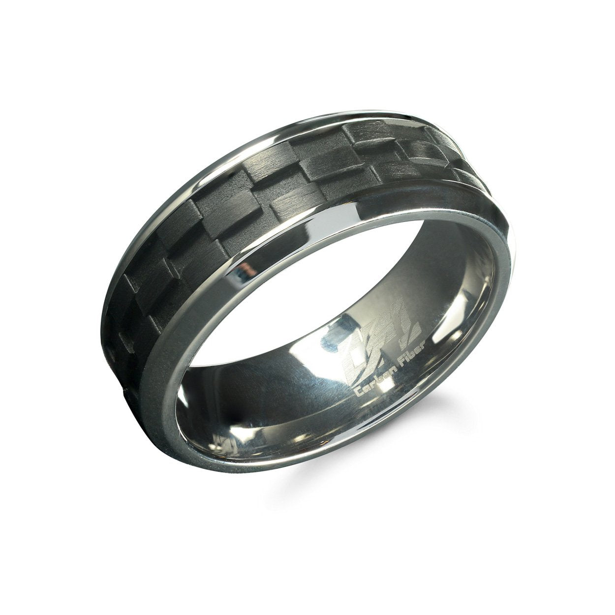 8MM PATTERNED CARBON FIBRE BAND