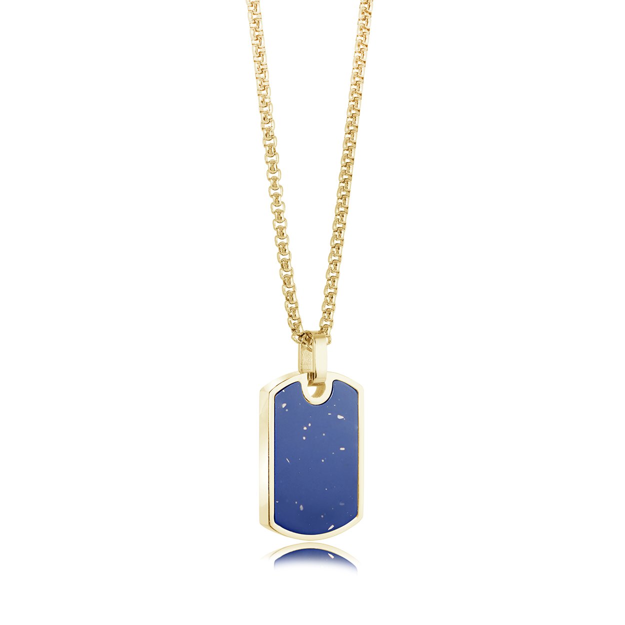 MICRO GEMSTONE DOGTAG PENDANT
