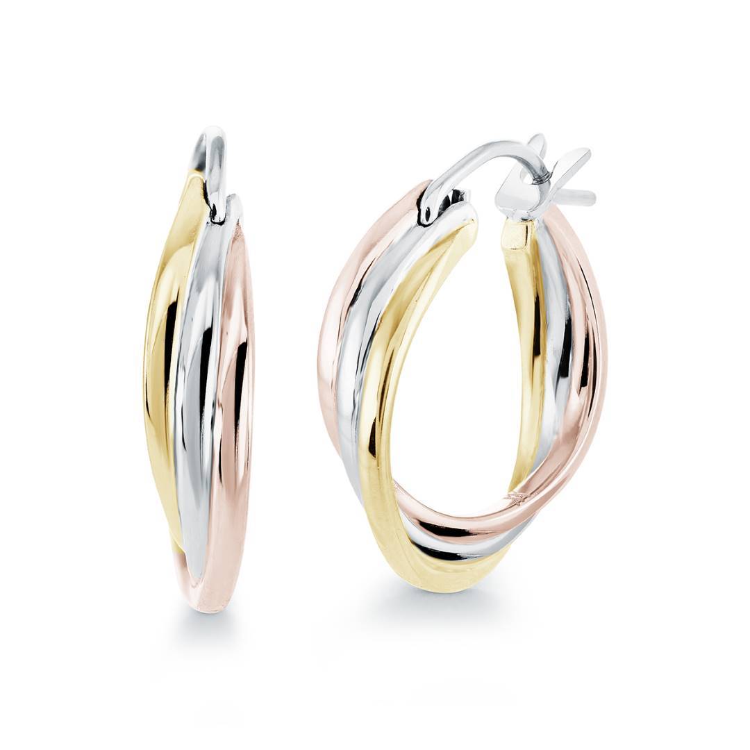 16MM TRIPLE HOOP EARRINGS