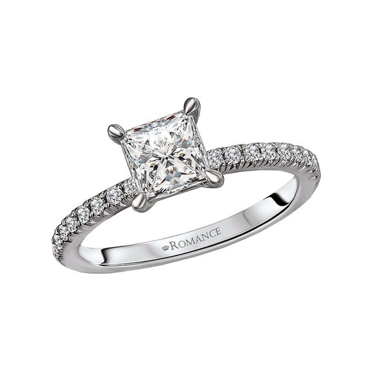 Romance Peg Head Semi-Mount Diamond Ring