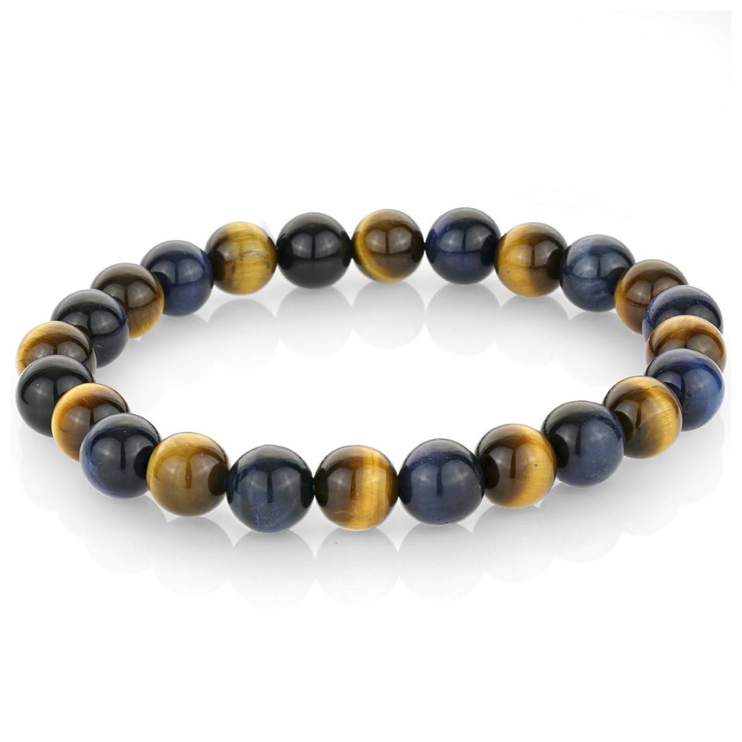 8MM TIGER'S-EYE BEAD BRACELET