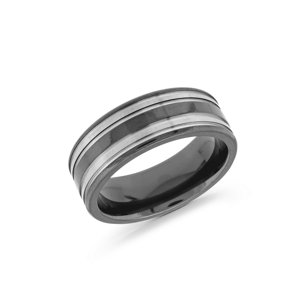 7MM TITANIUM STRIPED BAND