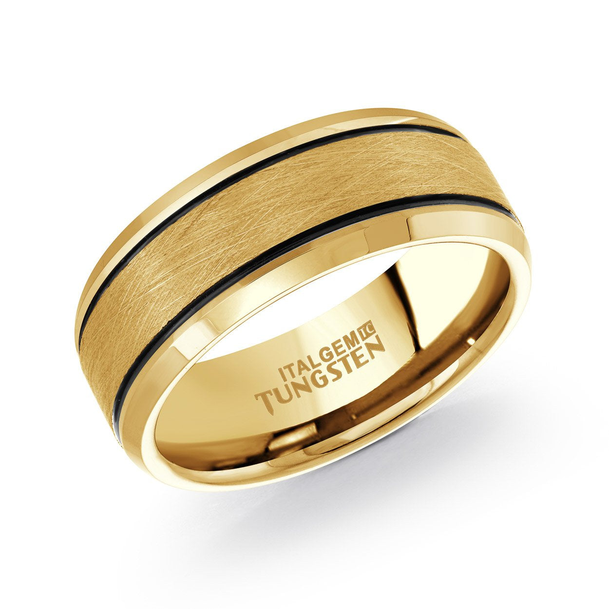 8MM BRUSHED TUNGSTEN BAND
