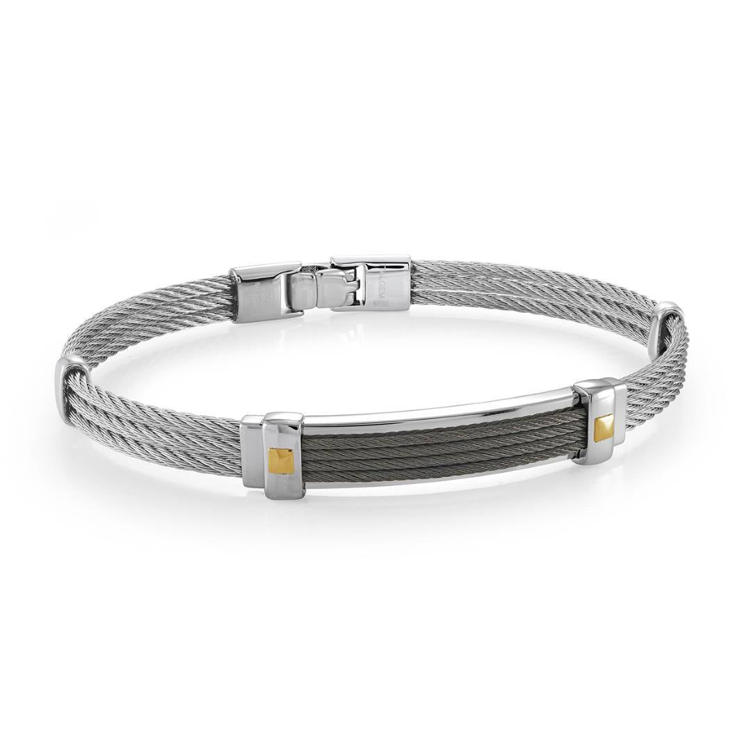 ACCENTED SCREW BANGLE