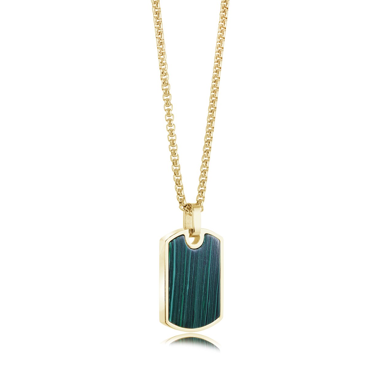 MICRO GEMSTONE DOGTAG PENDANT