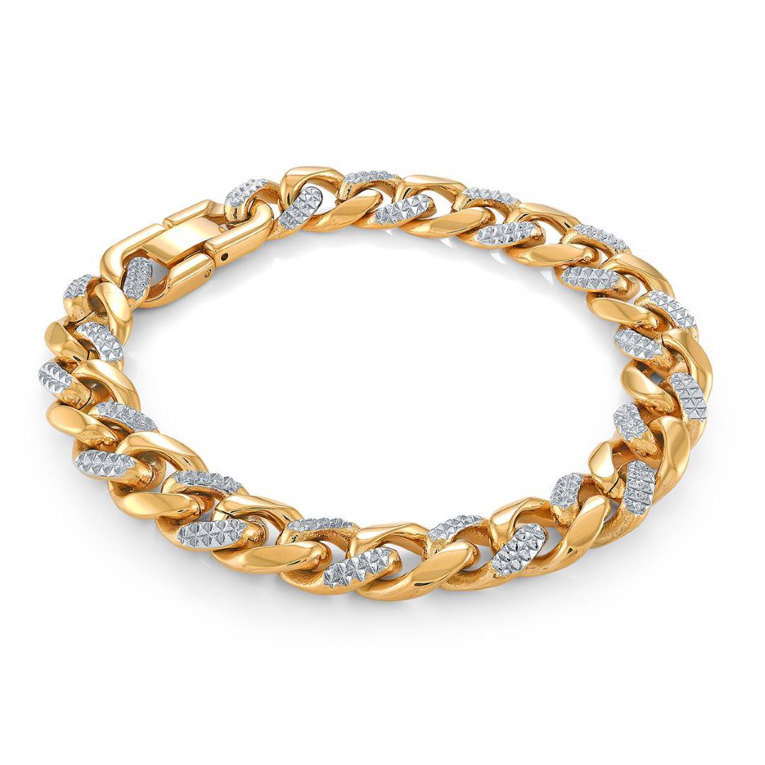 10MM DIAMOND-CUT CURB BRACELET