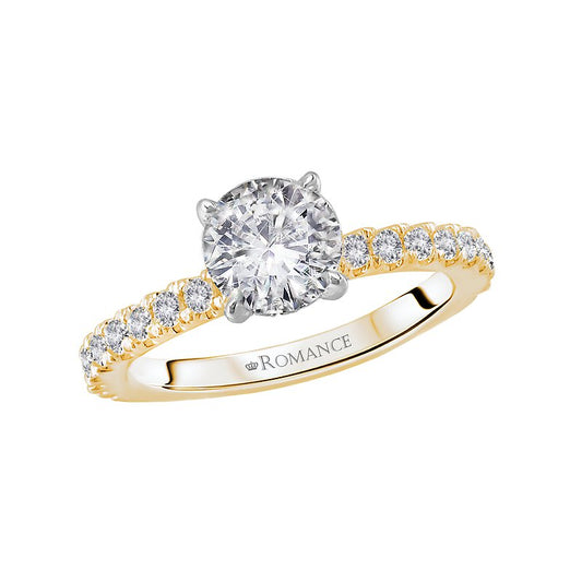 Romance Peg Head Semi-Mount Diamond Ring