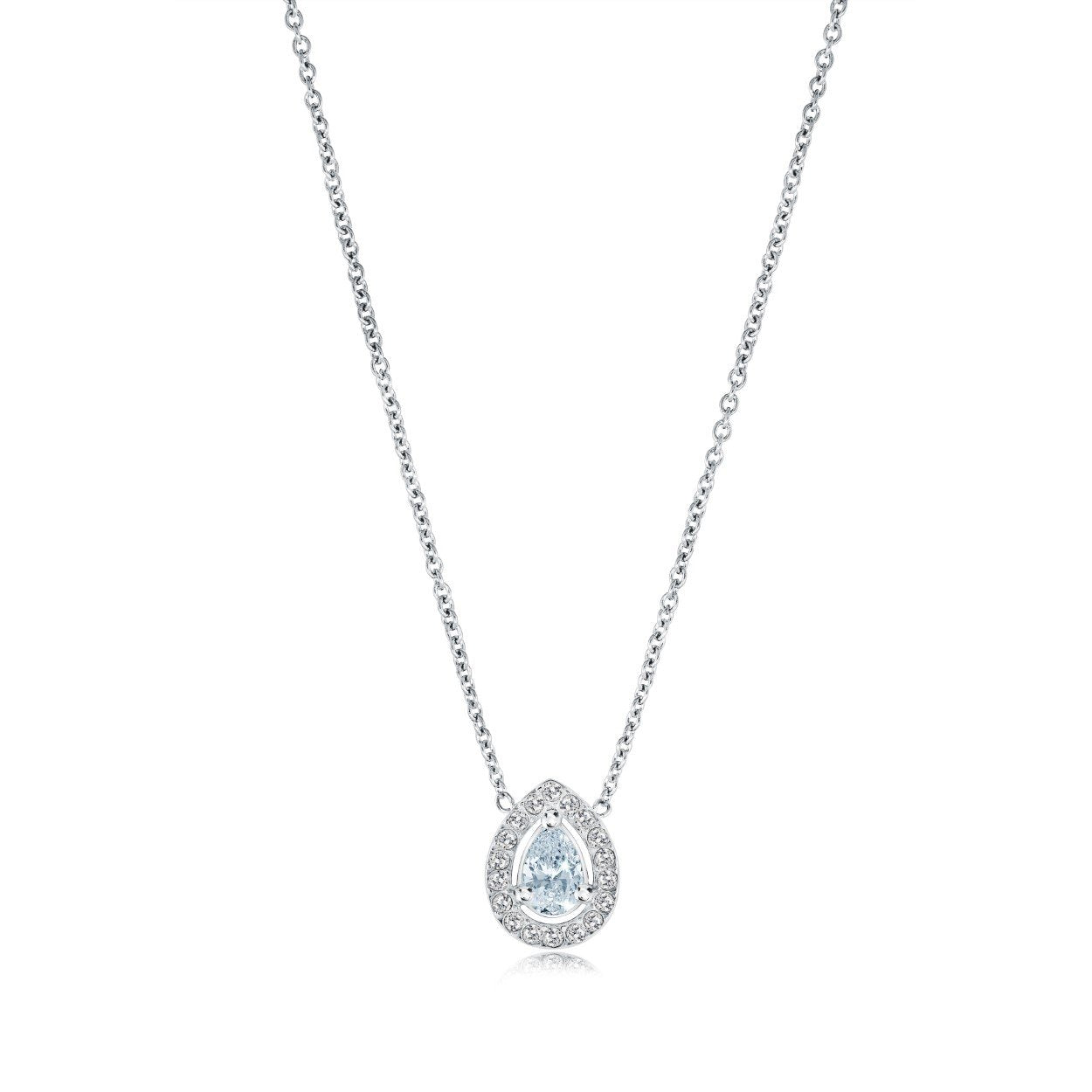 PEAR HALO NECKLACE