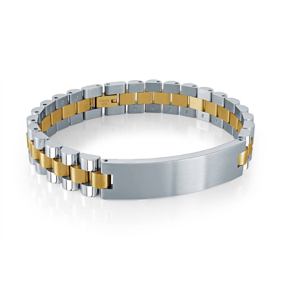 11.6MM WATCH LINK ID-PLATE BRACELET