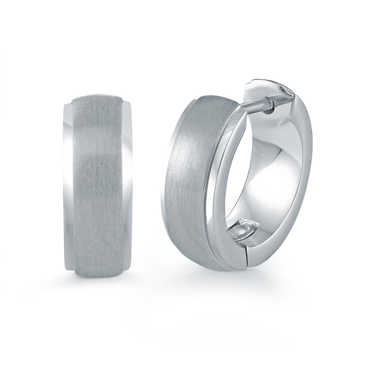 BRUSHED CENTRE EARRINGS