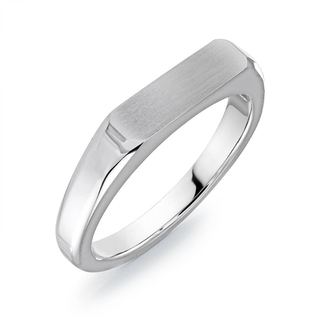 3.5MM RECTANGULAR SIGNET RING