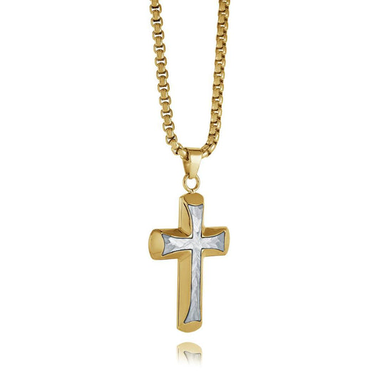HAMMERED CROSS PENDANT