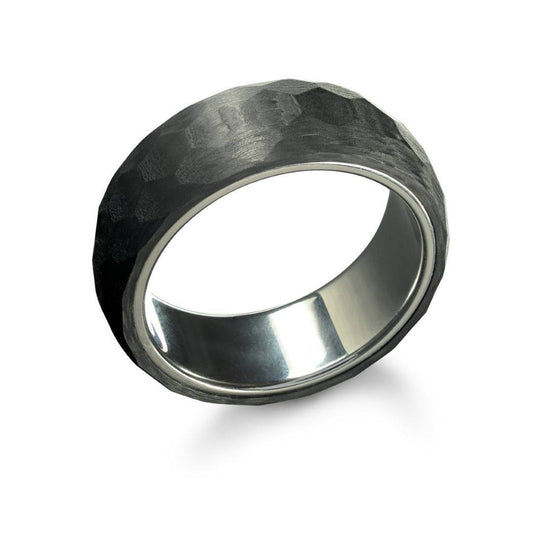 8MM TEXTURED CARBON FIBRE BAND