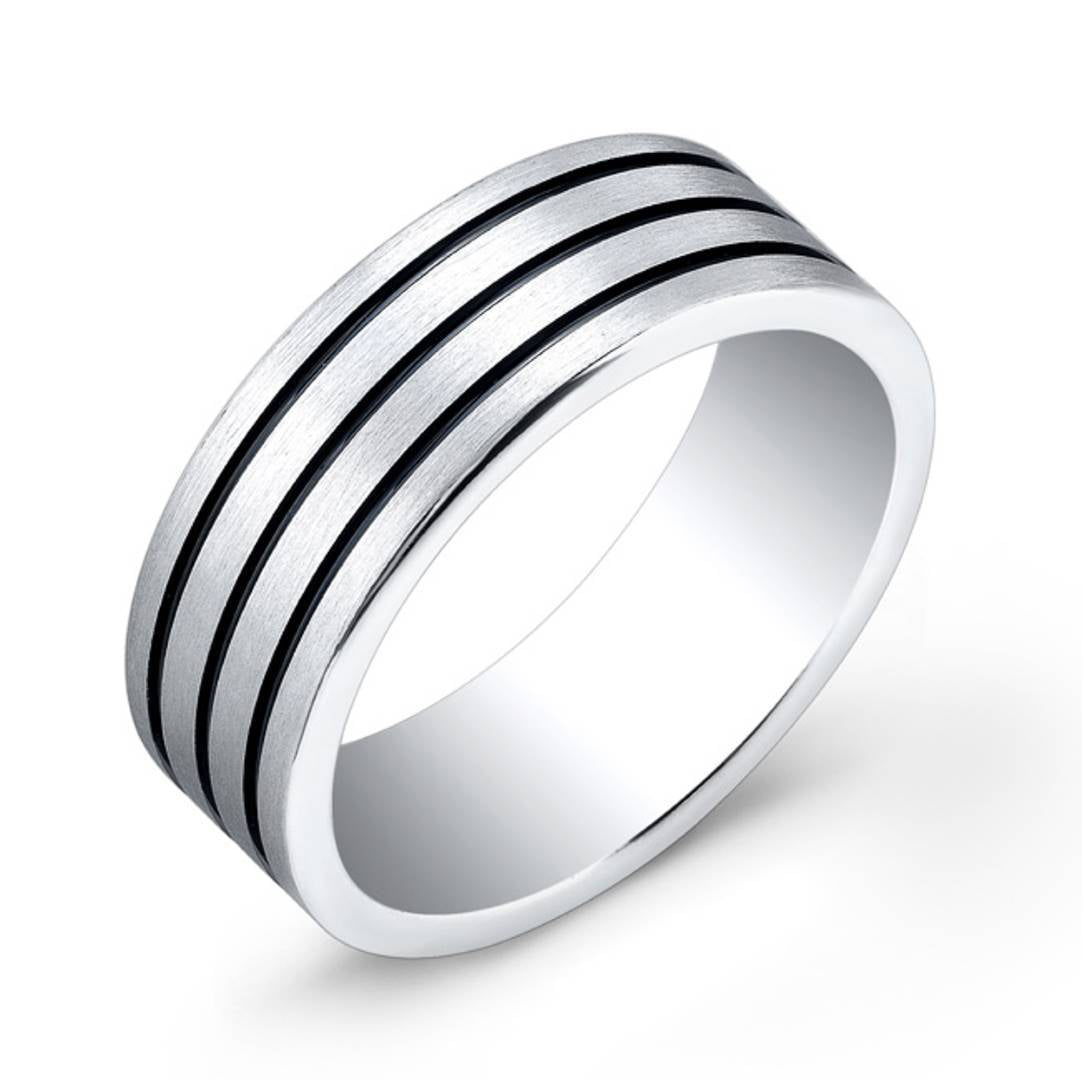 7MM STRIPED COBALT BAND