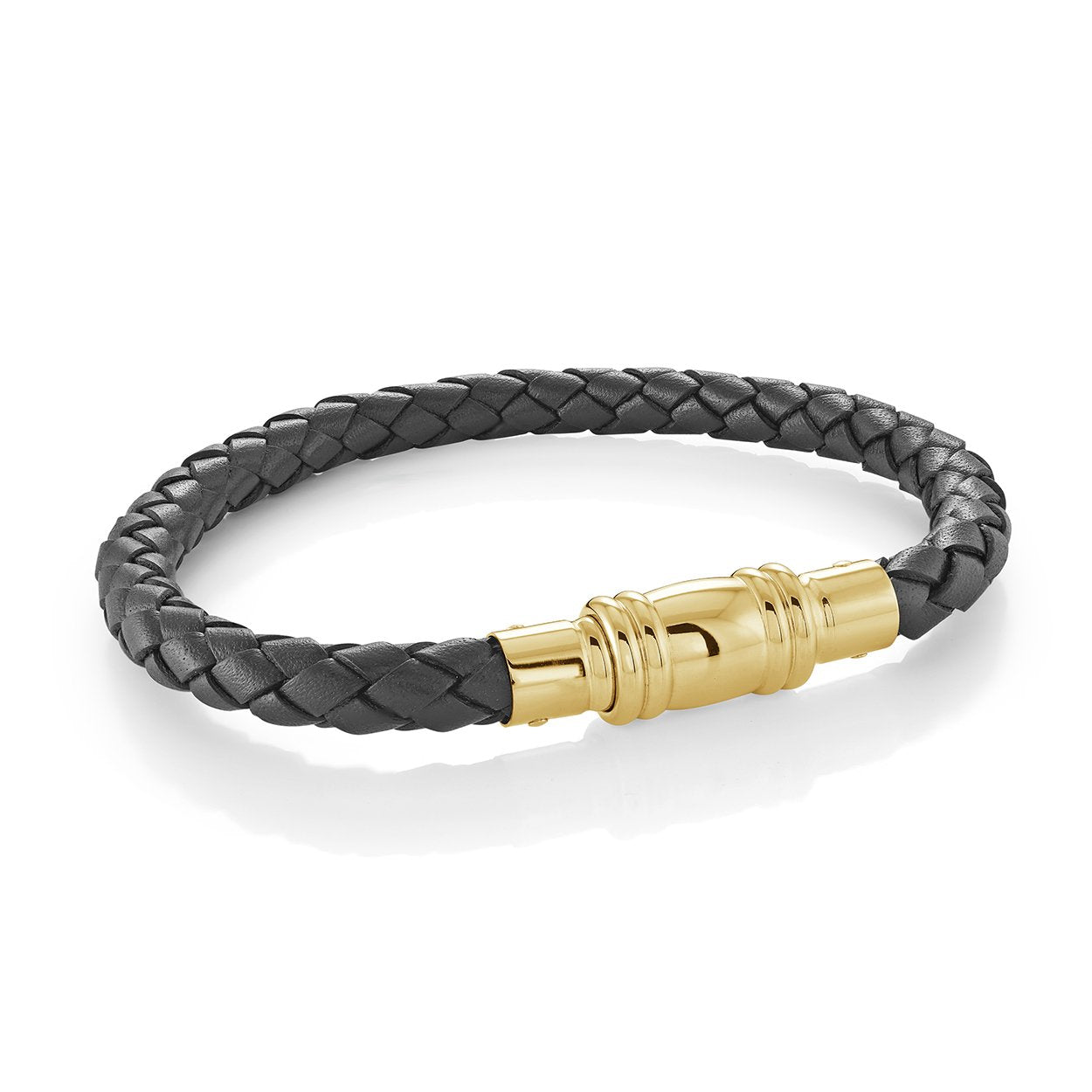 6MM FANCY-CLASP LEATHER BRACELET