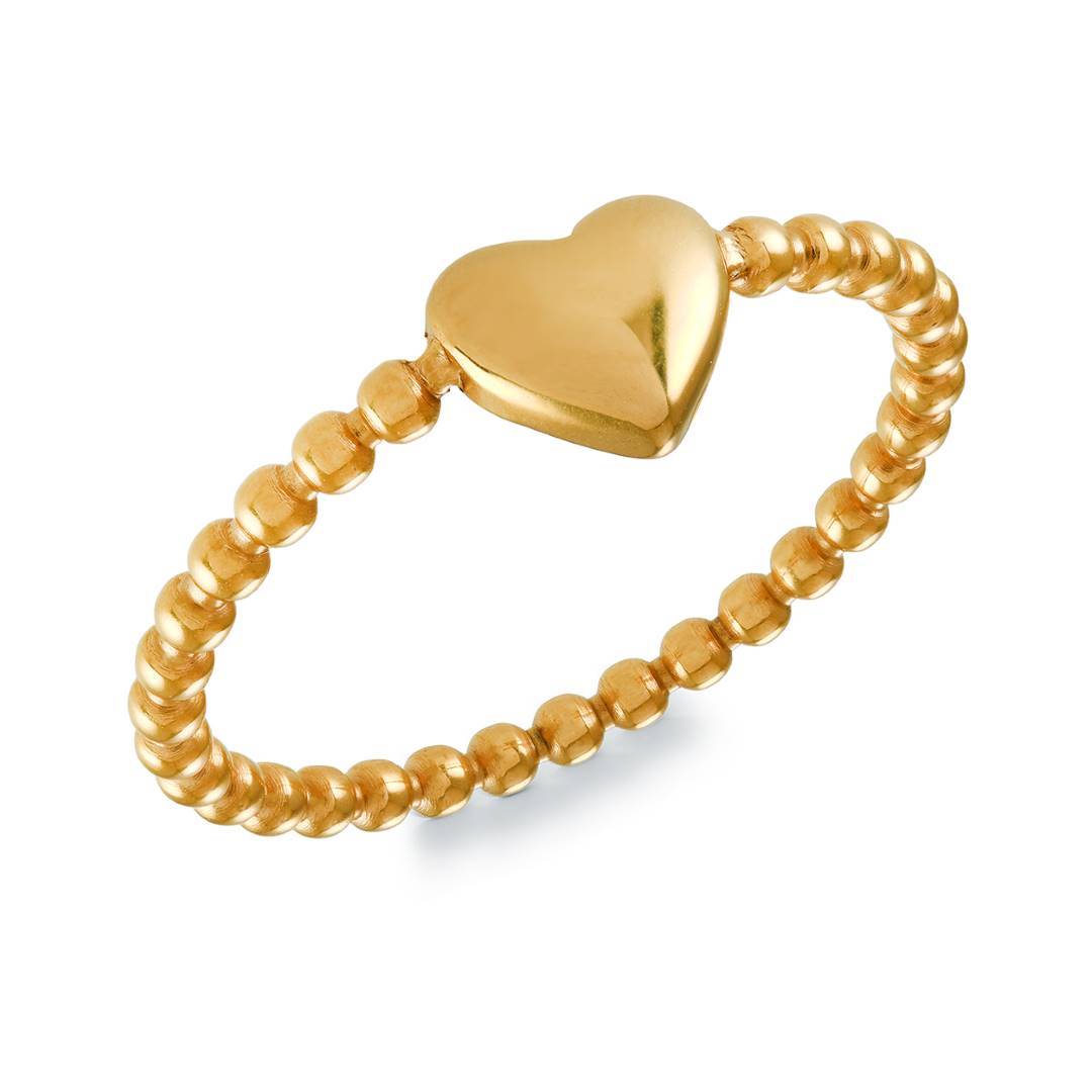 BEADED HEART RING