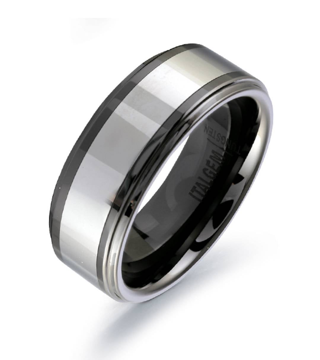 8MM TUNGSTEN & CERAMIC BAND