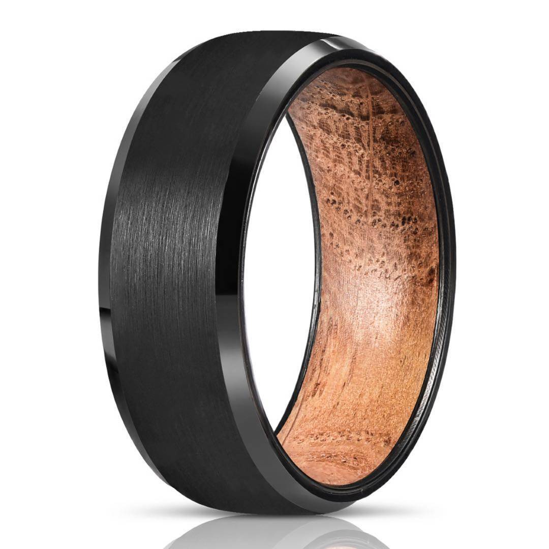 8MM WOOD-INLAY TUNGSTEN BAND
