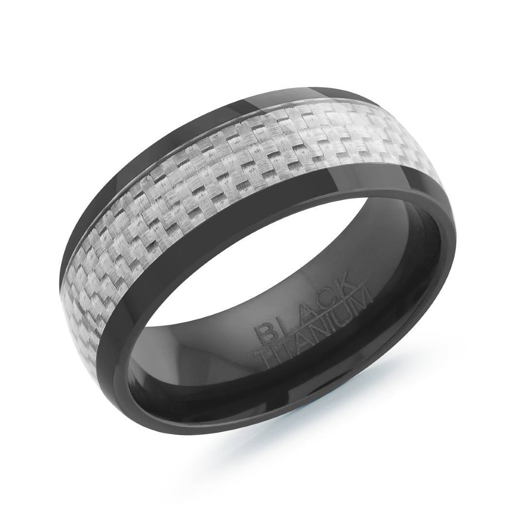 8MM TITANIUM CF INLAY BAND