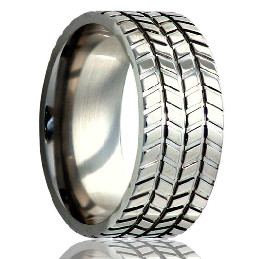 Cobalt Flat Comfort Fit Polished Milled Pattern