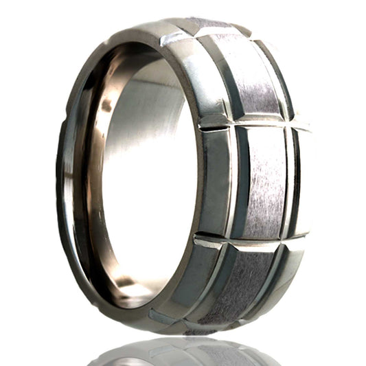 Cobalt Dome Comfort Fit Polished Milled Pattern