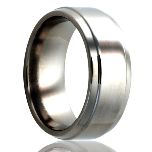 Titanium Comfort Fit Ring with Polished Finish