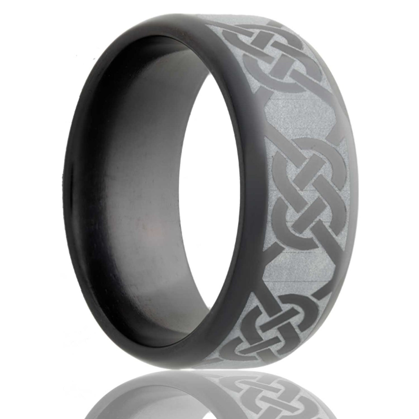 Zirconium Comfort Fit Polished Celtic Cross Ring