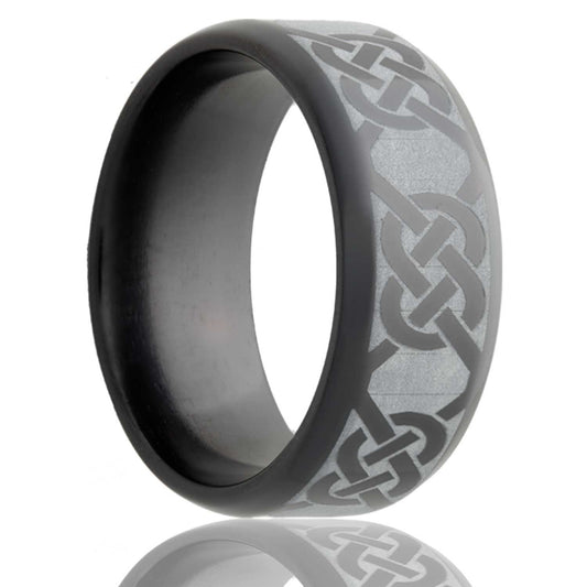 Zirconium Comfort Fit Polished Celtic Cross Ring