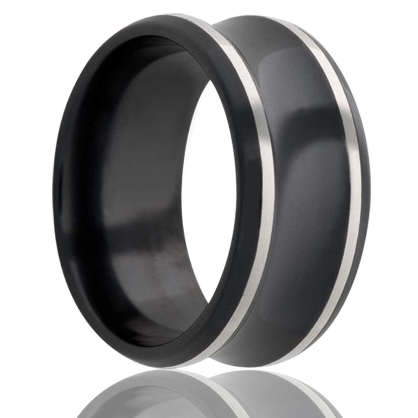 Zirconium Comfort Fit Ring with Polished Finish