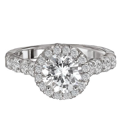 Halo Semi-Mount Diamond Ring