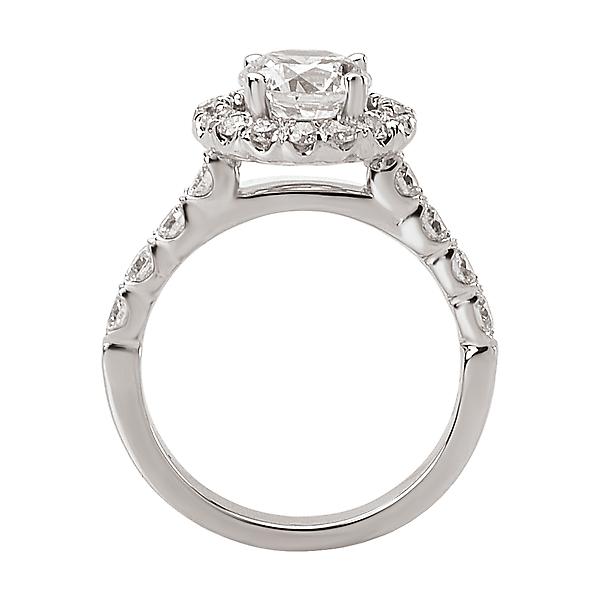 Halo Semi-Mount Diamond Ring