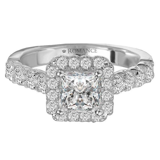 Halo Semi-Mount Diamond Ring