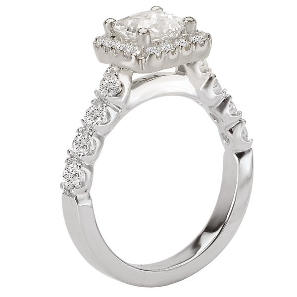 Halo Semi-Mount Diamond Ring