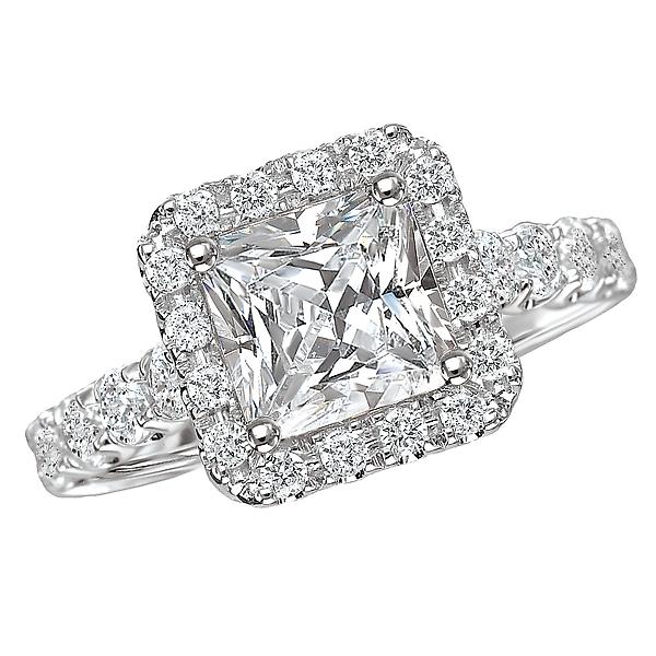 Halo Semi-Mount Diamond Ring