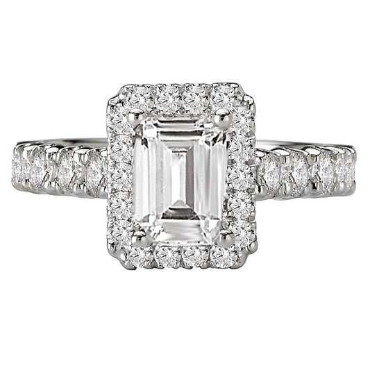 Halo Semi-Mount Diamond Ring