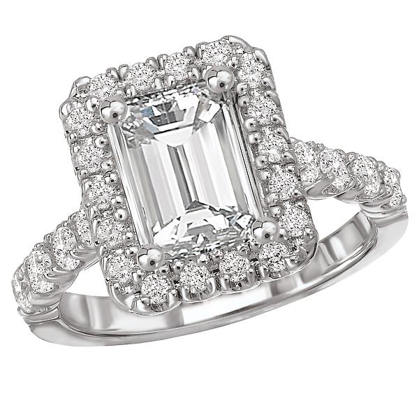 Halo Semi-Mount Diamond Ring