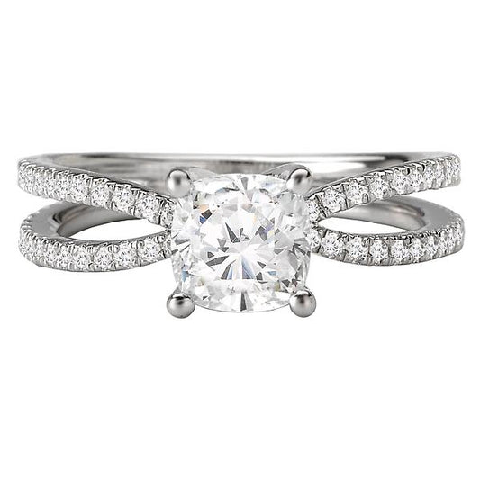 Split Shank Semi-Mount Diamond Ring