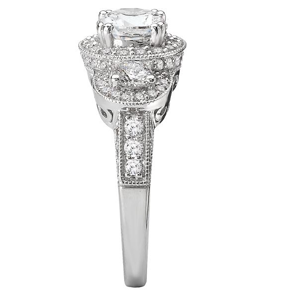 Halo Semi-Mount Diamond Ring