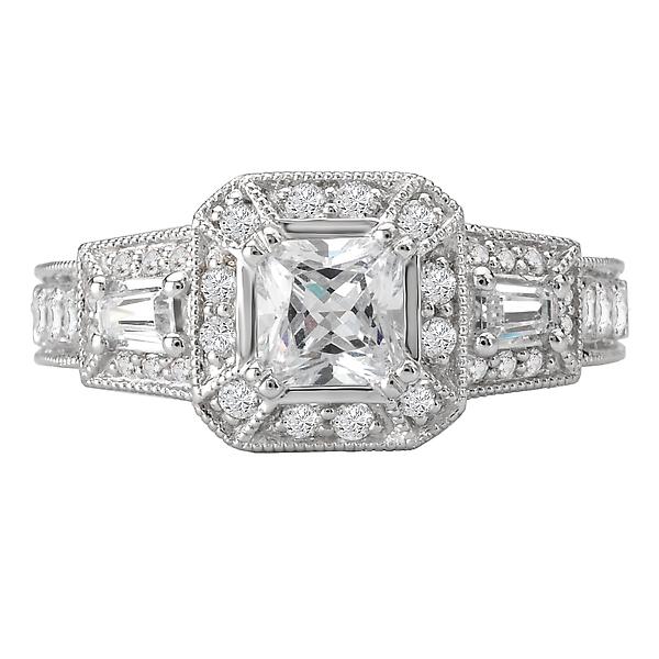 Halo Semi-Mount Diamond Ring