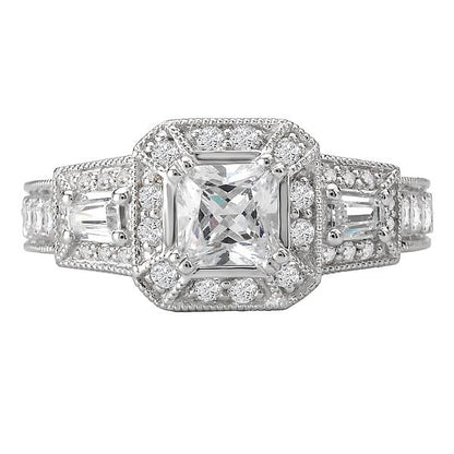 Halo Semi-Mount Diamond Ring